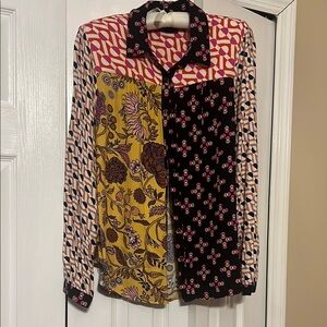 Colorful Patterned Button-Up Shirt